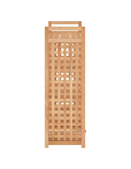 Scarpiera con Cassetto 70x27x81 cm Legno Massello di Noce