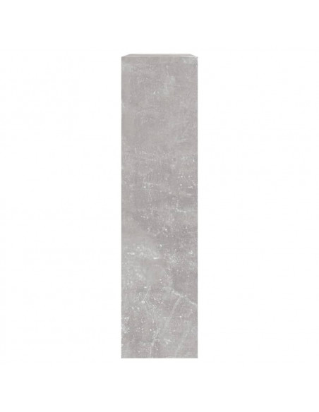Scarpiera con Specchio a 2 Livelli Grigio cemento 63x17x67 cm