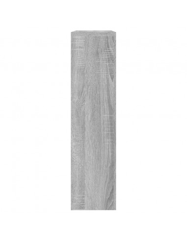 Scarpiera con Specchio a 2 Livelli Grigio sonoma 63x17x67 cm