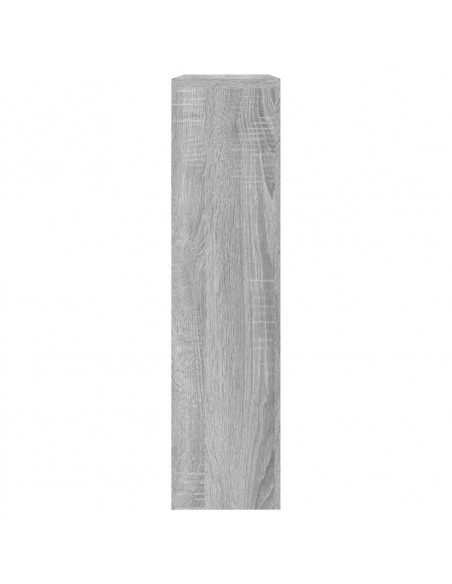 Scarpiera con Specchio a 2 Livelli Grigio sonoma 63x17x67 cm