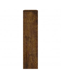 Scarpiera con Specchio a 2 Livelli Rovere fumo 63x17x67 cm