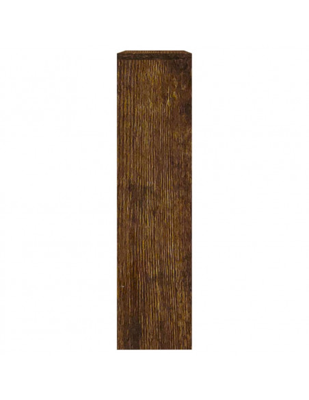 Scarpiera con Specchio a 2 Livelli Rovere fumo 63x17x67 cm