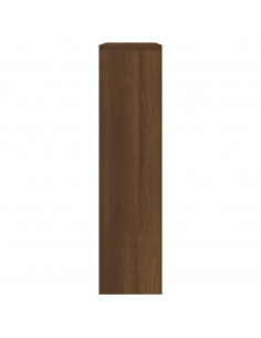 Scarpiera con Specchio a 2 Livelli Rovere marrone 63x17x67 cm