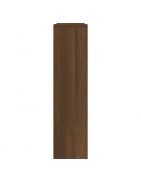 Scarpiera con Specchio a 2 Livelli Rovere marrone 63x17x67 cm