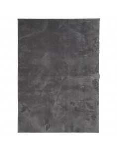 Tappeto Pelo Corto HUARTE Morbido Lavabile Antracite 200x280 cm