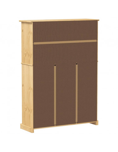 Scarpiera Corona 99x32x138 cm in Legno Massello di Pino