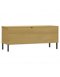 Scarpiera Gambe Metallo Marrone 106x35x45cm Legno Massello OSLO