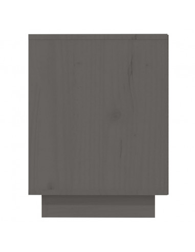 Scarpiera Grigia 110x34x45 cm in Legno Massello di Pino
