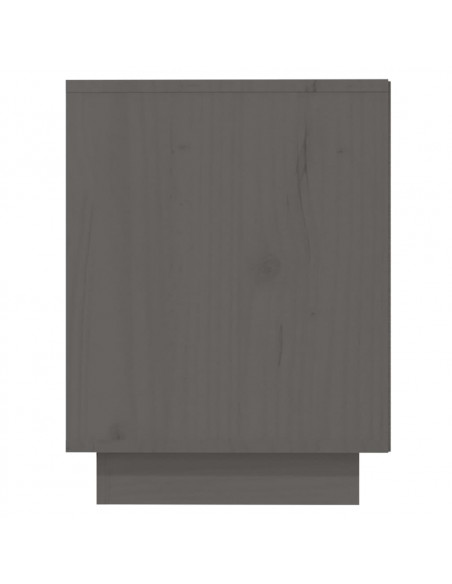 Scarpiera Grigia 110x34x45 cm in Legno Massello di Pino