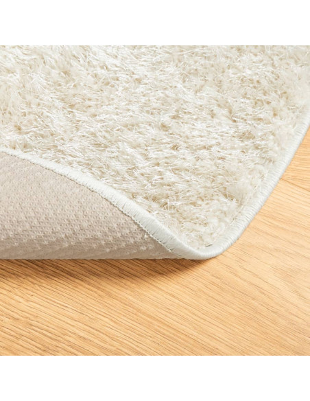 Tappeto a Pelo Lucido Lungo ISTAN Effetto Crema Ø 80 cm