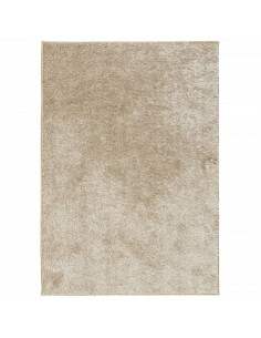 Tappeto a Pelo Lucido Lungo ISTAN Effetto Beige 160x230 cm