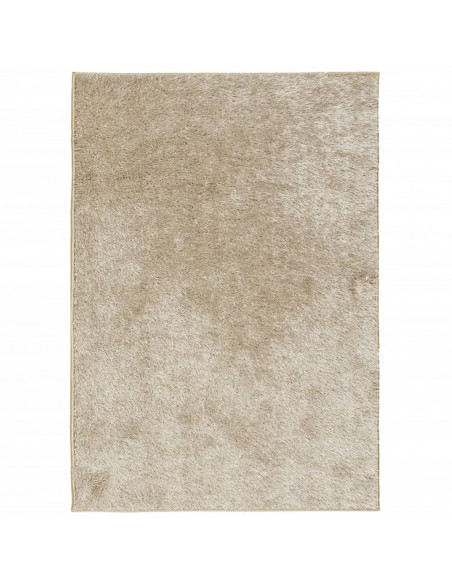 Tappeto a Pelo Lucido Lungo ISTAN Effetto Beige 160x230 cm