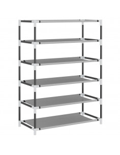 Scarpiera Grigia 60x28x90 cm Tessuto