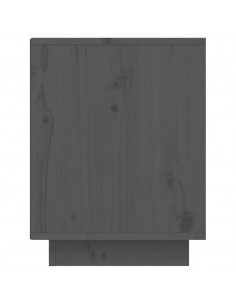 Scarpiera Grigia 60x34x45 cm in Legno Massello di Pino