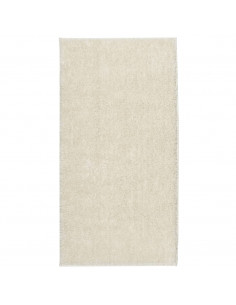 Tappeto a Pelo Lucido Lungo ISTAN Effetto Crema 100x200 cm