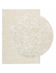 Tappeto a Pelo Lucido Lungo ISTAN Effetto Crema 120x170 cm 2