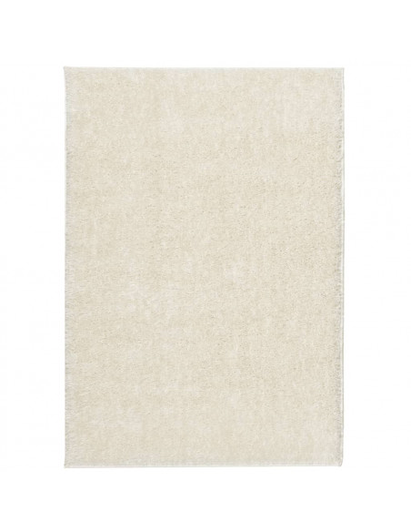 Tappeto a Pelo Lucido Lungo ISTAN Effetto Crema 160x230 cm