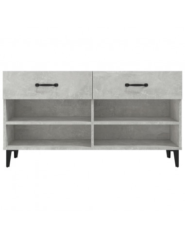 Scarpiera Grigio Cemento 102x35x55 cm in Legno Multistrato