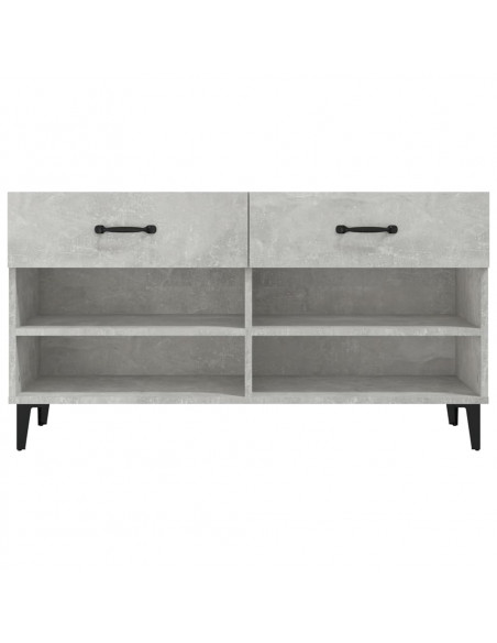 Scarpiera Grigio Cemento 102x35x55 cm in Legno Multistrato