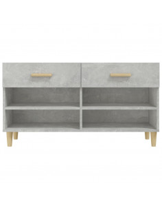 Scarpiera Grigio Cemento 102x35x55 cm in Legno Multistrato