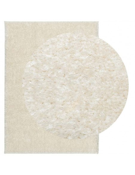 Tappeto a Pelo Lucido Lungo ISTAN Effetto Crema 200x280 cm