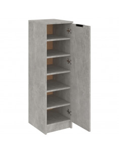 Scarpiera Grigio Cemento 30x35x100 cm in Legno Multistrato