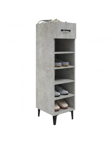 Scarpiera Grigio Cemento 30x35x105 cm in Legno Multistrato