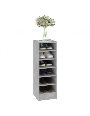 Scarpiera Grigio Cemento 31,5x35x90 cm in Truciolato