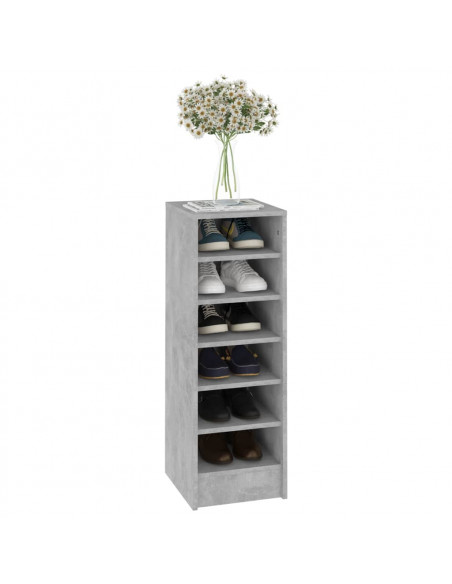 Scarpiera Grigio Cemento 31,5x35x90 cm in Truciolato