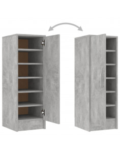 Scarpiera Grigio Cemento 32x35x92 cm in Truciolato