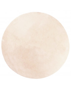 Tappeto a Pelo Corto HUARTE Morbido e Lavabile Beige Ø 120 cm