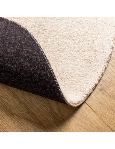 Tappeto a Pelo Corto HUARTE Morbido e Lavabile Beige Ø 120 cm