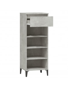 Scarpiera Grigio Cemento 40x36x105 cm in Legno Multistrato