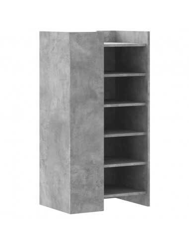 Scarpiera Grigio Cemento 52x37,5x100 cm in Legno Multistrato