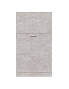 Scarpiera Grigio Cemento 59x17x108 cm in Legno Multistrato