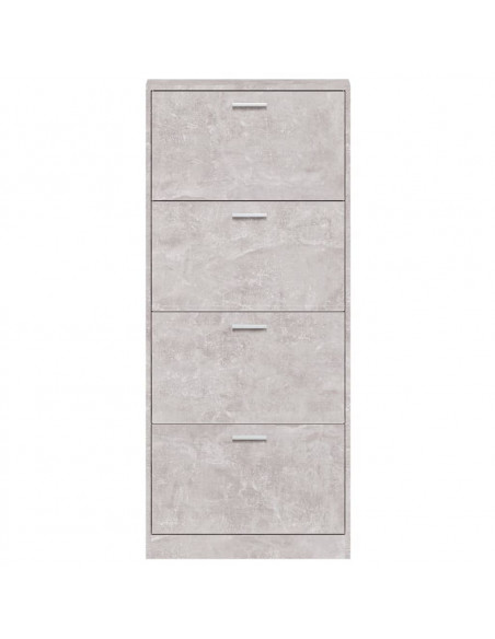 Scarpiera Grigio Cemento 59x17x150 cm in Legno Multistrato