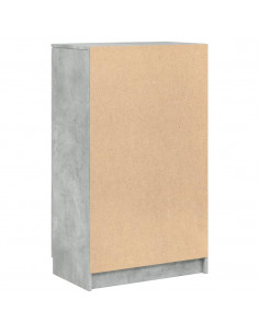 Scarpiera Grigio Cemento 59x35x100 cm in Legno Multistrato