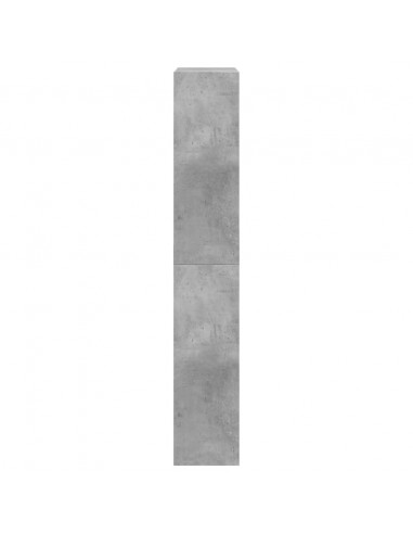 Scarpiera Grigio Cemento 60x21x125,5 cm in Legno Multistrato