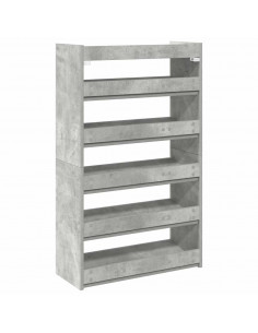 Scarpiera Grigio Cemento 60x25x100 cm in Truciolato