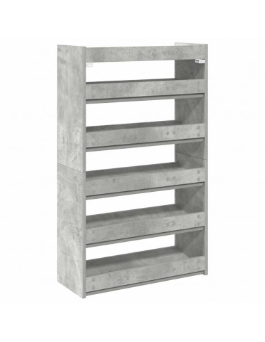 Scarpiera Grigio Cemento 60x25x100 cm in Truciolato
