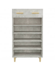 Scarpiera Grigio Cemento 60x35x105 cm in Legno Multistrato