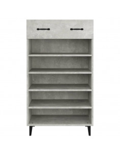 Scarpiera Grigio Cemento 60x35x105 cm in Legno Multistrato