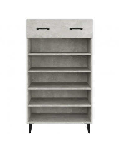 Scarpiera Grigio Cemento 60x35x105 cm in Legno Multistrato