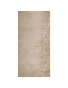 Tappeto a Pelo Corto HUARTE Morbido e Lavabile Sabbia 100x200cm