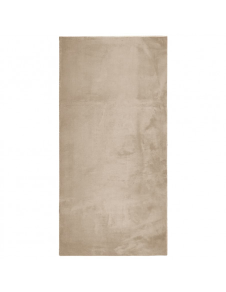 Tappeto a Pelo Corto HUARTE Morbido e Lavabile Sabbia 100x200cm