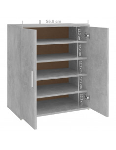 Scarpiera Grigio Cemento 60x35x70 cm in Truciolato