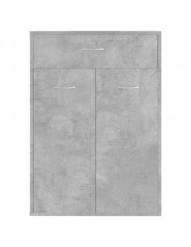 Scarpiera Grigio Cemento 60x35x84 cm in Legno Multistrato