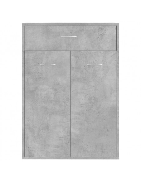 Scarpiera Grigio Cemento 60x35x84 cm in Legno Multistrato