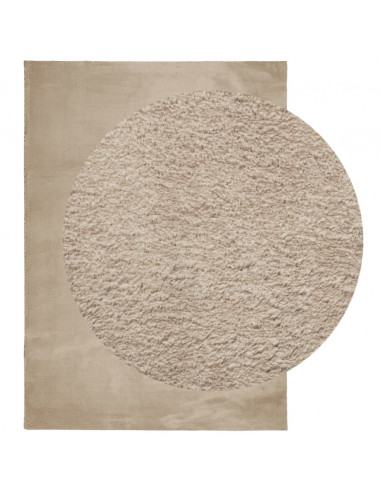 Tappeto a Pelo Corto HUARTE Morbido e Lavabile Sabbia 200x280cm
