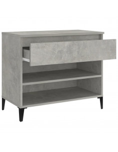 Scarpiera Grigio Cemento 70x36x60 cm in Legno Multistrato